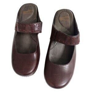 Dansko Bria Slip On Mary Jane  Mule Brown Shoes EU 37/ US 6.5-7.0